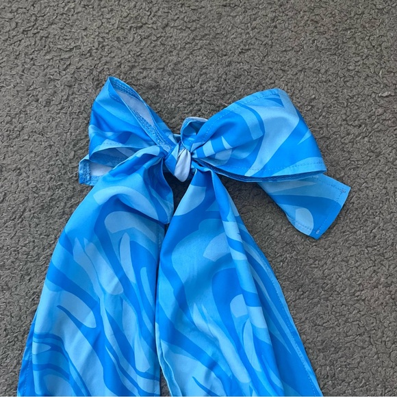 Retro Blue Halter Top - Picture 3 of 6